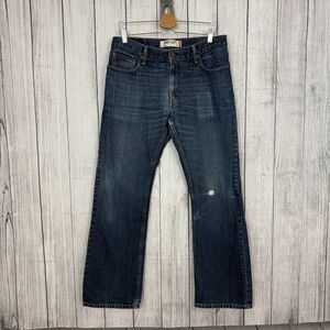 Levi's 527 Men's W34 x L32 Blue Medium Wash Distressed Denim Bootcut Jeans